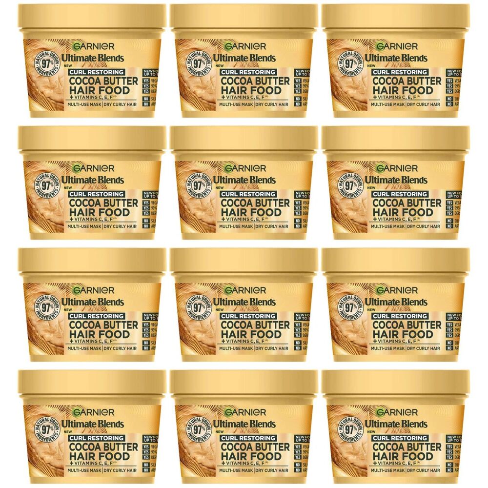 12-PACK Garnier Cocoa Butter 3-in-1 Hair Mask 400 ml